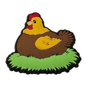 Rooster Croc Charm Cute Chicken Lady Jibbitz Style Farm Animal Shoe Accessory